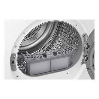 9 kg Laundry Front-load Dryers A+++ Energy Efficiency Detail-Drum White 