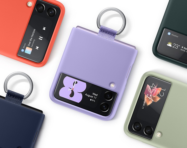 Galaxy Z Flip3 5G Silicone Cover with Ring navy Samsung Philippines