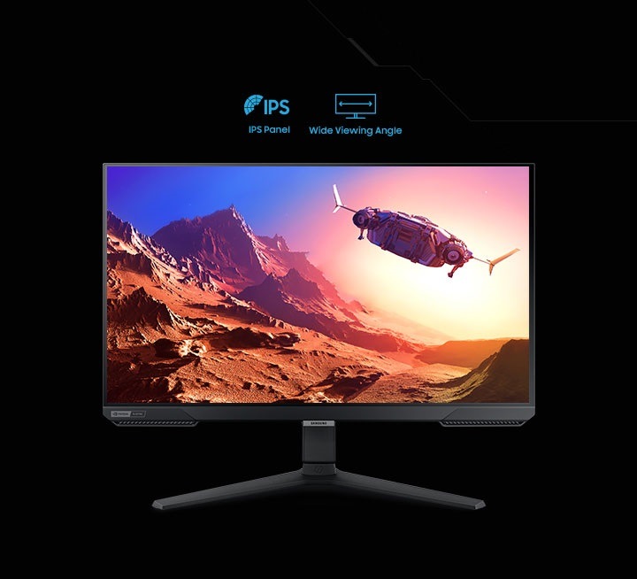 SAMSUNG 25 Odyssey G4 Series FHD Gaming Monitor, IPS, 240Hz, 1ms, G-Sync  Compatible, AMD FreeSync Premium, HDR10, Ultrawide Game View, DisplayPort