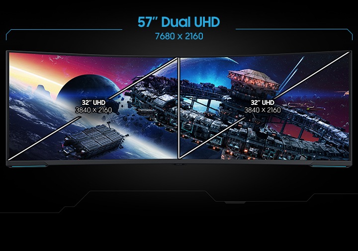 57 Odyssey Neo G9 Dual 4K UHD Quantum Mini-LED 240Hz 1ms(GtG) HDR