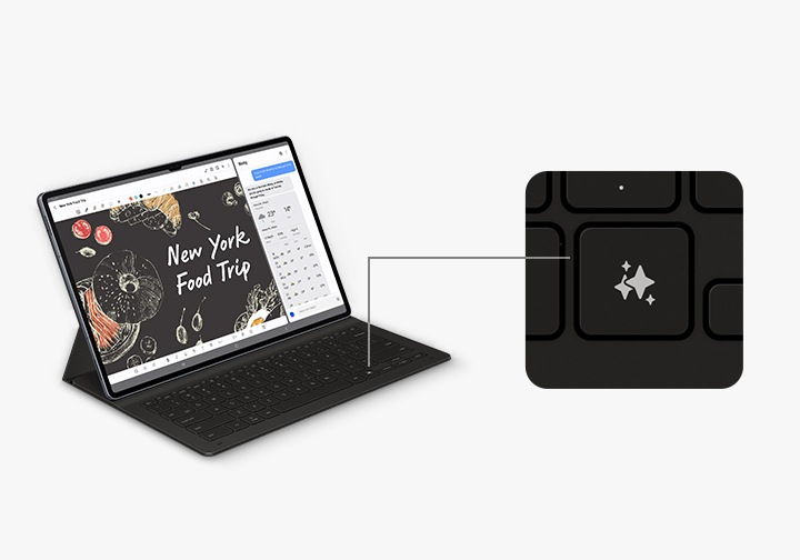 Galaxy Tab S10 Ultra Book Cover Keyboard Slim — AI Key