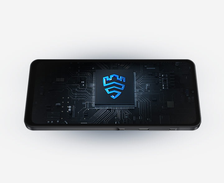 The Galaxy A06 5G displays a security shield icon, indicating the availability of Samsung Knox Vault.