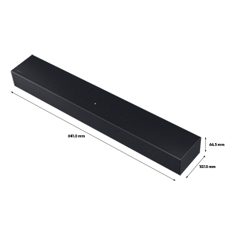 Dimension of Samsung Soundbar HW-C400 (641.0 x 66.5 x 107.0 mm)