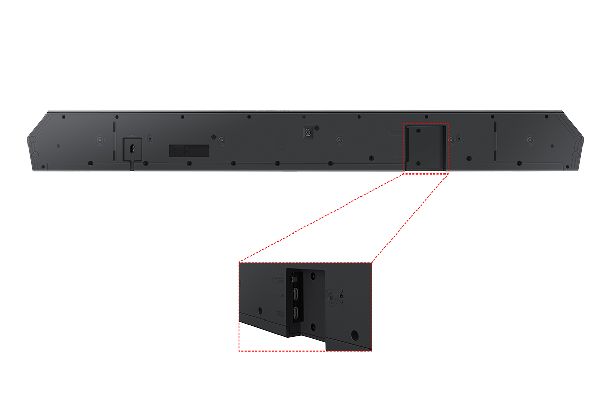 Bottom view of Samsung Q-Series soundbar Q800B soundbar