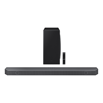 Front view of Samsung Q-Series soundbar Q800B soundbar set