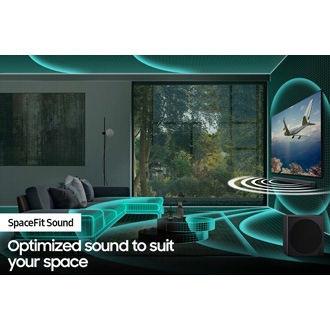 SpaceFit Sound analyzes living room interior data, and then optimize the TV and soundbar sound settings.