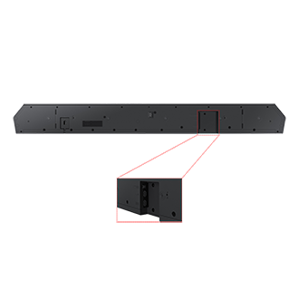 Bottom view of Samsung Q-Series soundbar Q800B soundbar