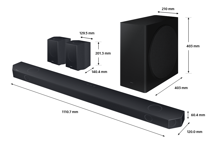 Q-series Soundbar HW-Q930D 9.1.4 ch Sub Woofer & Rear Speaker (2024)