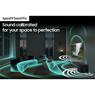 SpaceFit Sound Pro analyzes a living room, then optimizes the TV and Soundbar sound settings.
