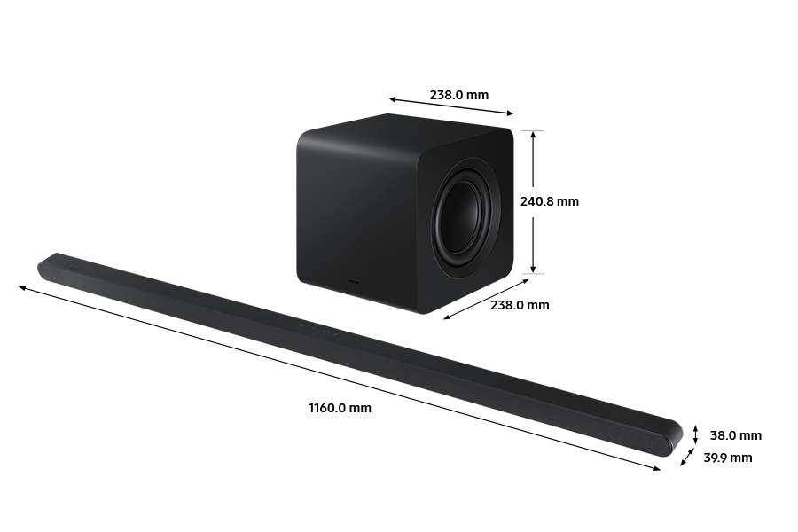 Ultra Slim Soundbar HW-S800D 3.1.2 ch Sub Woofer (2024)