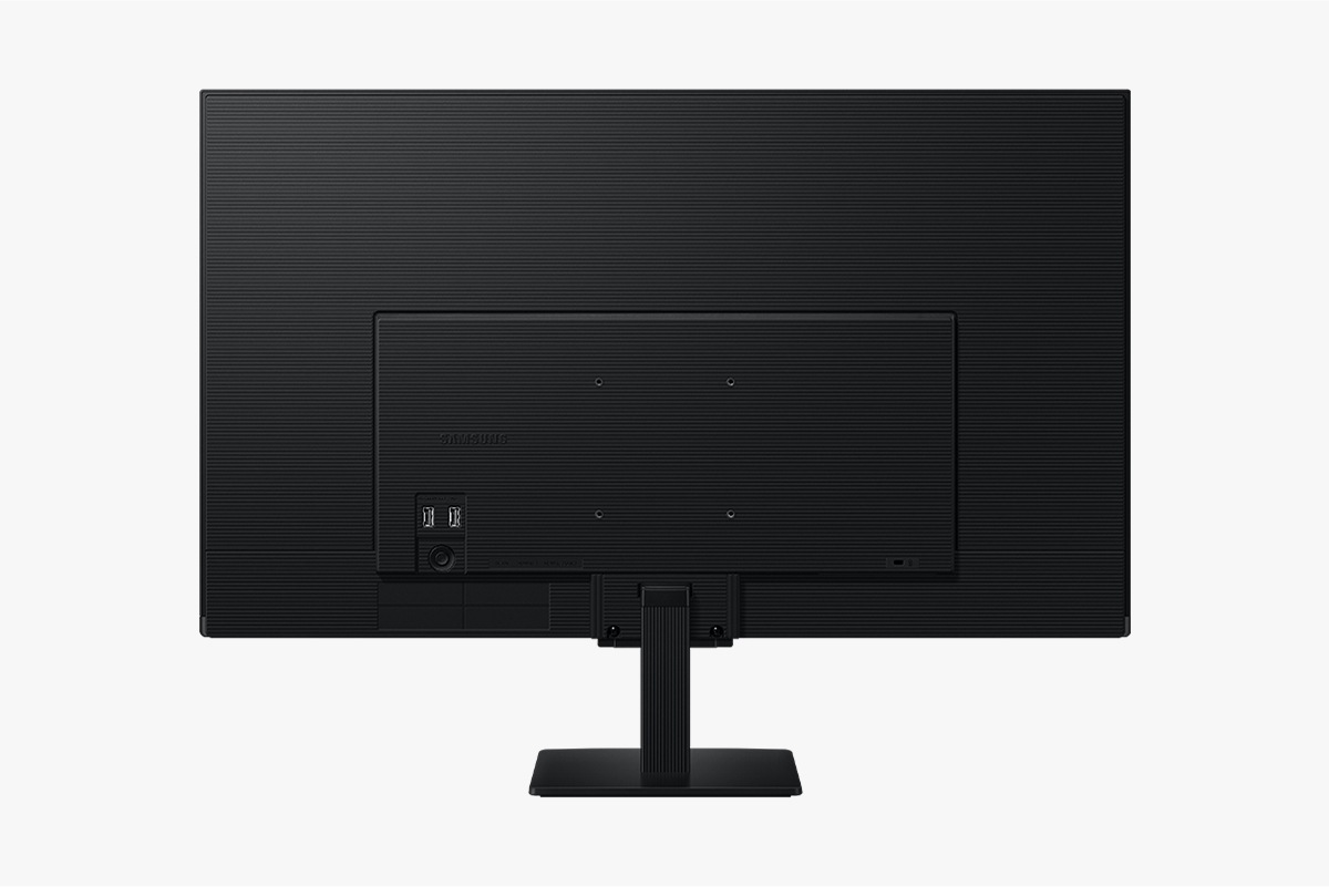 Rear of black 32 inch Samsung Smart Monitor M5.