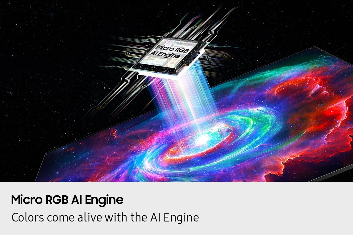 Showcase of the Micro RGB AI Engine processor which powers the Micro RGB TV using various light effects.