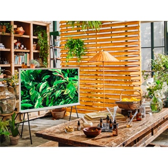 The Serif is on display in a brightly lit room. 