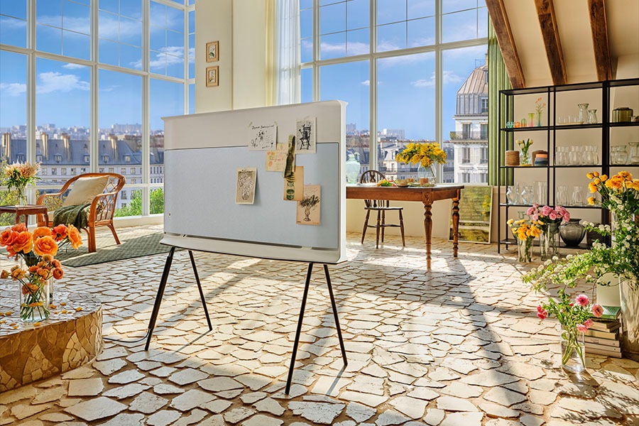 The Frame in a dining room.