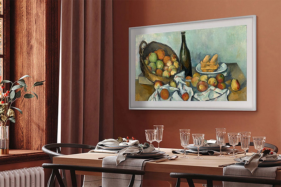 The Frame in a dining room.