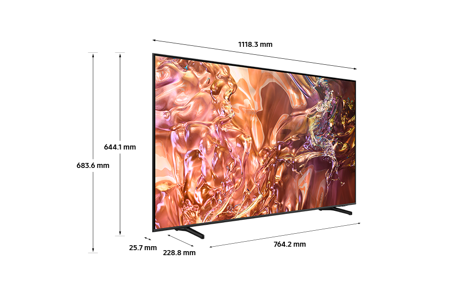 Dimension of Samsung QLED TV(## x ## x ## mm) QE1D with black float lift stand