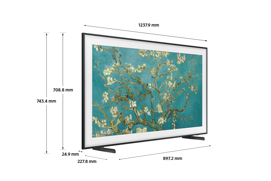 Dimension of Samsung The Frame (1237.9 x 708.8 x 24.9 mm)