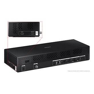 Samsung 2022 55 inch The Frame LS03B has USB, HDMI, LAN, antenna ports and etc. on One Connect box.