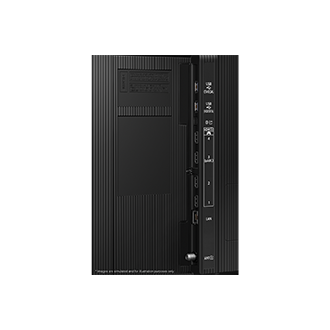Samsung 2025 Neo QLED QN83F has USB, HDMI, LAN, antenna ports and etc. on the side.