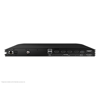 Samsung 2023 OLED S95C has USB, HDMI, LAN, antenna ports and etc. on Attachable Slim One Connect