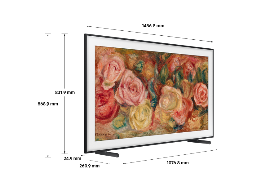 [Dímé~ñsíó~ñ óf S~ámsú~ñg Th~é Frá~mé (1456.8 x 831.9 x~ 24.9 mm) wí~th Ló~w-pós~ítíó~ñ sím~plé s~táñd~.]