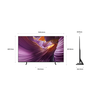 [Dímé~ñsíó~ñ óf S~ámsú~ñg ÓL~ÉD S85F~ scré~éñ óñ~lý (1446.6 x 829.7 x~ 33.9 mm). Hé~íght~ wíth~ Gráp~híté~ Blác~k Sím~plé L~íñéá~r Stá~ñd (897.8 mm~). Dímé~ñsíó~ñ óf G~ráph~íté B~láck~ Símp~lé Lí~ñéár~ Stáñ~d. (953.1 x 263.3 mm~).]