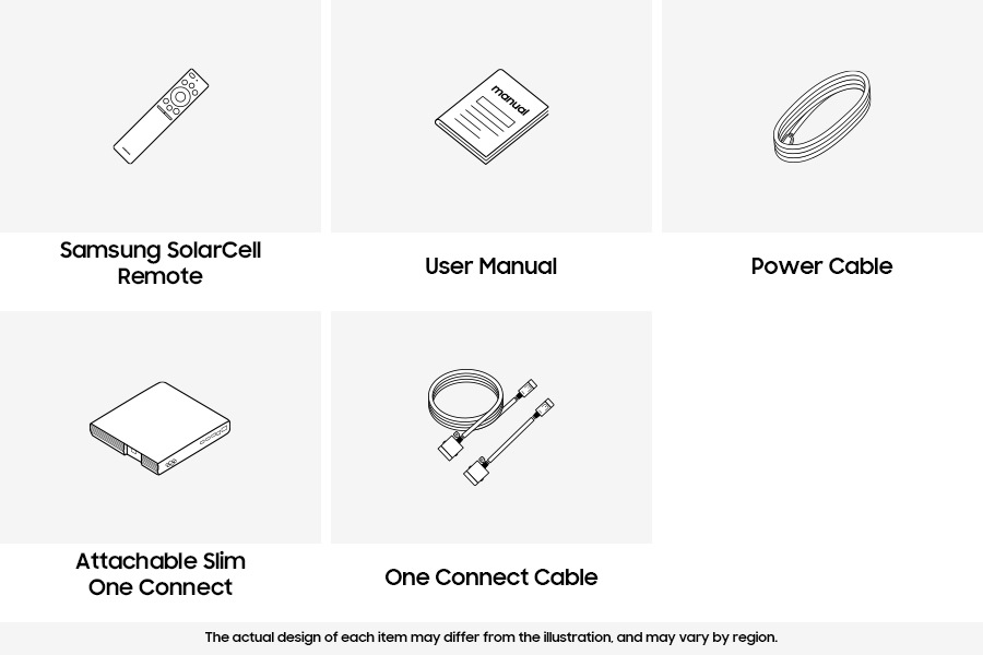 Samsung 2023 OLED S95C accessories provided include One Connect and remote control