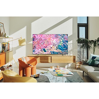 Samsung QLED Q60B is showing the clear picture using 100% color volume