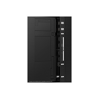 Samsung 2022 QLED QN90B has USB, HDMI, LAN, antenna ports and etc. on the side.