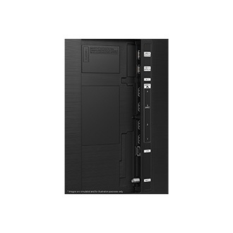 Samsung 2025 Neo QLED QN90F has USB, HDMI, LAN, antenna ports and etc. on the side.