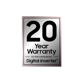 20 Years Warranty on the compressor - Digital Inverter