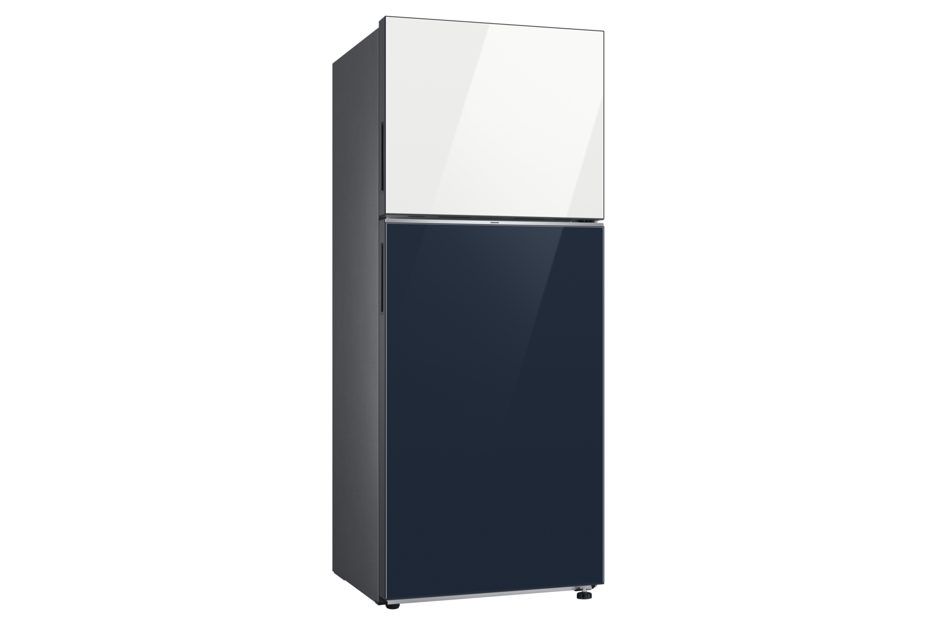 Bespoke Top Mount Freezer Refrigerator with AI Energy in Clean White + Clean Navy, 13.9 cu.ft