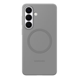 Galaxy S26+ Silicone Magnet Case Front Gray 