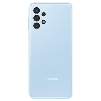 See price, specs, promo, offers, and buy Samsung A13 6GB RAM 128GB Storage Light Blue with discounts at Samsung Philippines. The back Galaxy A13 in Blue