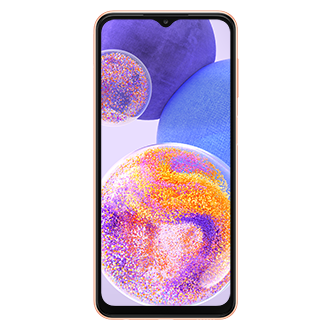 Shop Samsung Galaxy A23 with offers and see Galaxy A23 price, specs, promo, and discounts at  Samsung Official Store in the Philippines. The front Galaxy A23 in Awesome Peach