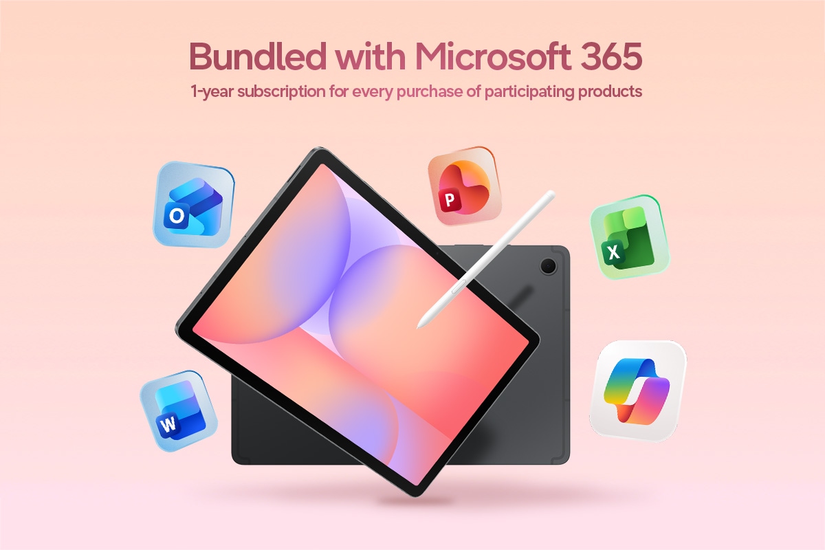 Galaxy Tab S10 Lite (Wi-Fi, 10.9") Gray bundled with Microsoft 365