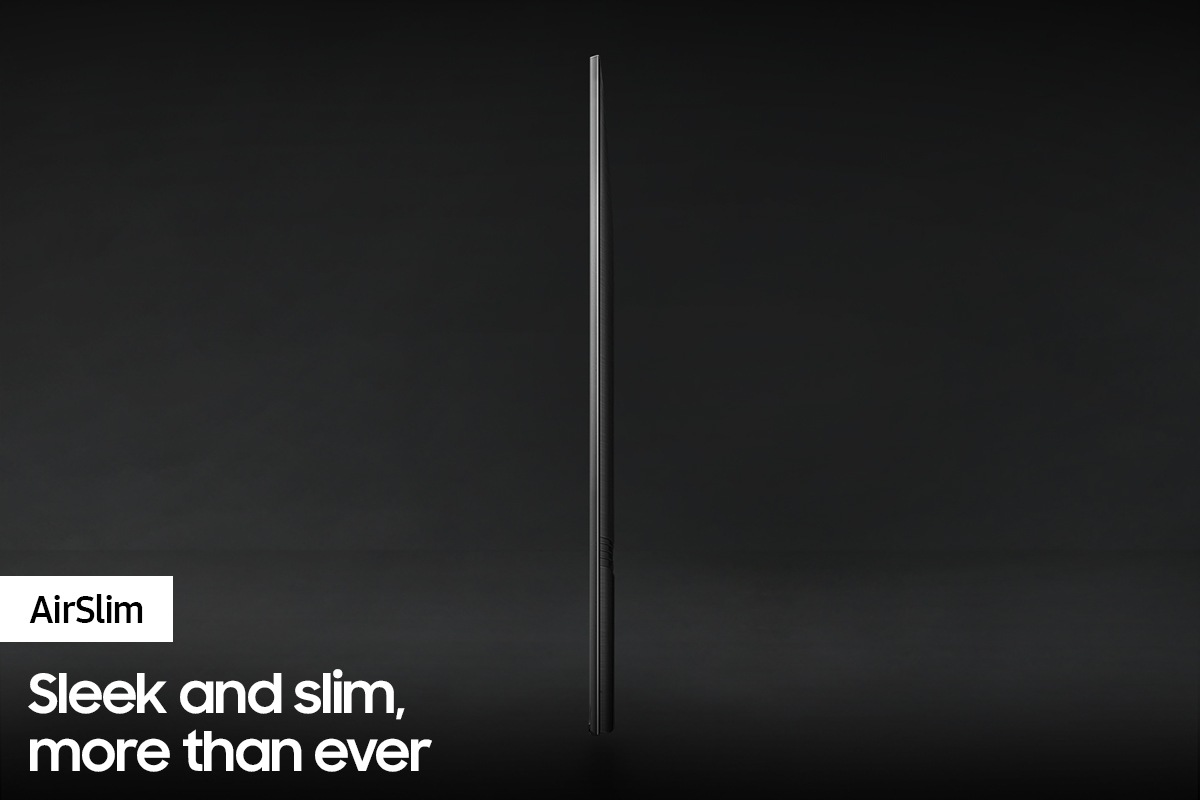 Profile view of Crystal UHD TV BU8000 shows ultra slim design of Crystal UHD TV AirSlim