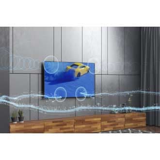 A Crystal UHD TV is sending out sound that fills the room with its OTS Lite feature. 