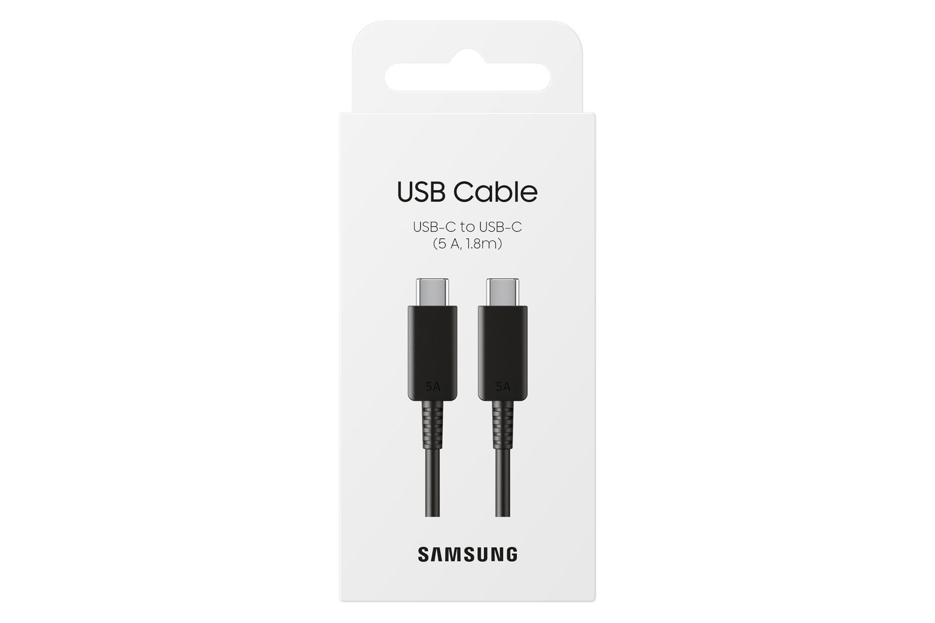 USB Cable 5A (C to C) 1.8M Package Black 
