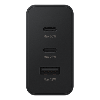 65W Power Adapter Trio Back Black 
