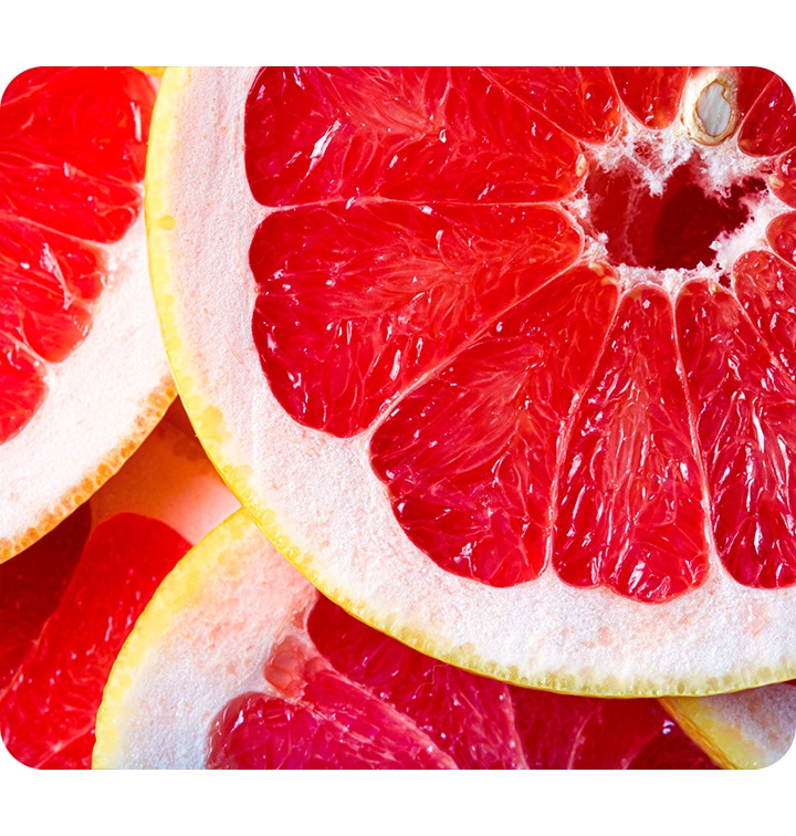 A close-up taken with the Macro Camera, showing the details of a group of small colorful Fruit.