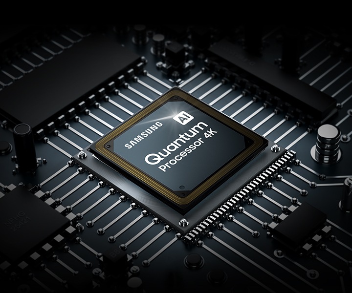The AI Quantum Processor 4K chip flashes after it is installed.