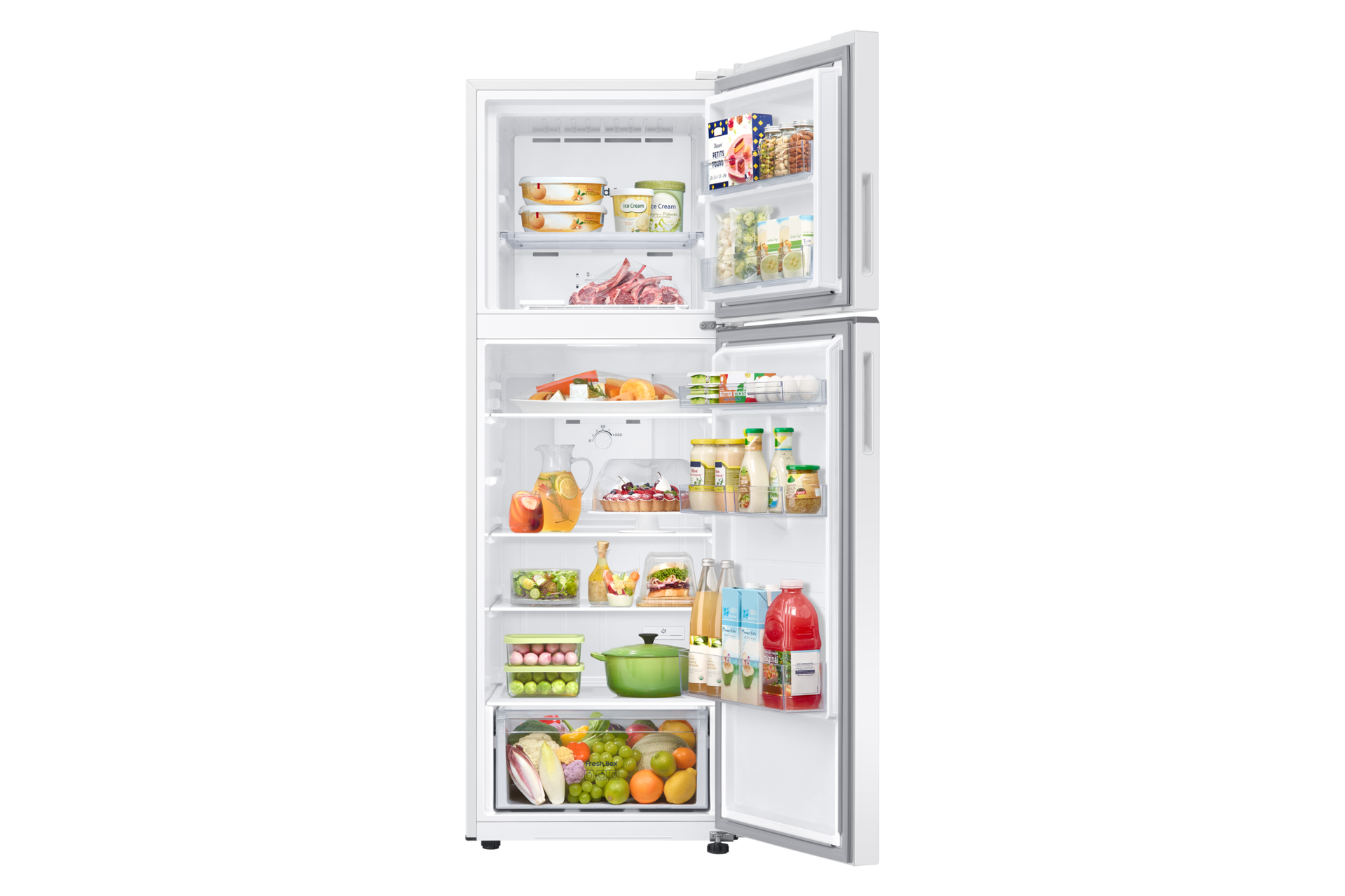 RT5300C Top Mount Freezer Refrigerators with SpaceMax™ Front-Open-With-Food White 