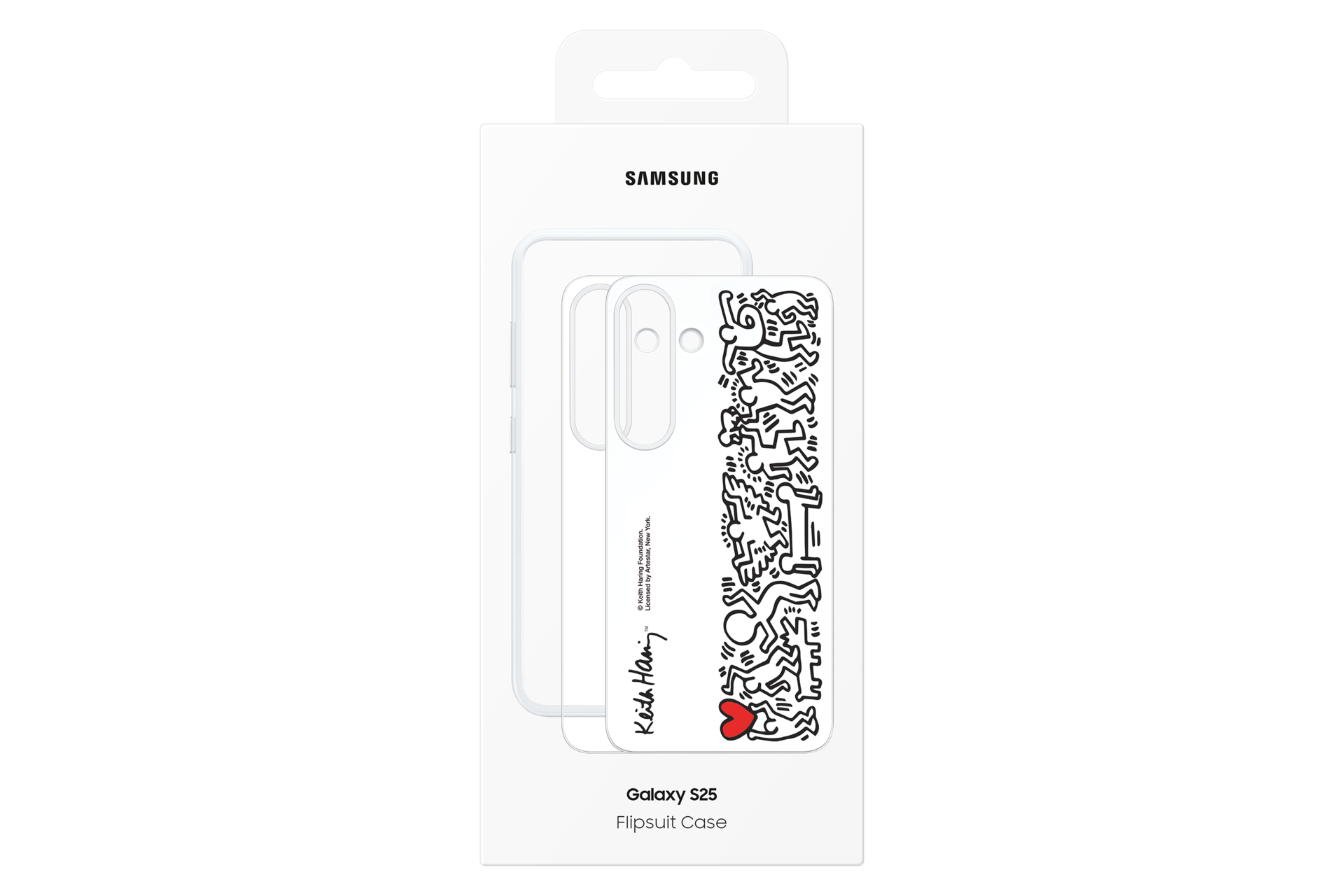 Białe etui Flipsuit Case do Galaxy S25 w pudełku 