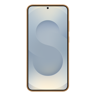 Smartfon w złotym Etui Kindsuit Case do Galaxy S25 Plus przodem