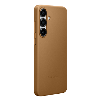 Smartfon w złotym Etui Kindsuit Case do Galaxy S25 Plus tyłem