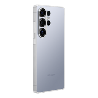 Smartfon w przezroczystym Etui Clear Case do Galaxy S25 Ultra tyłem