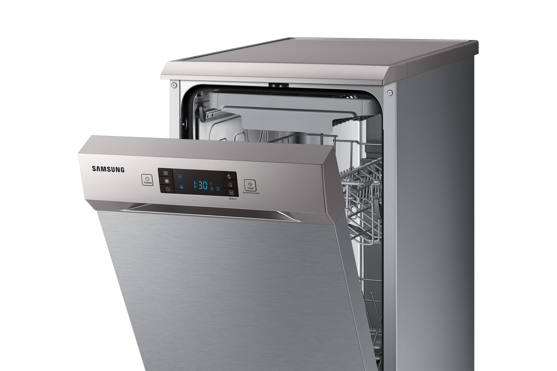 [Zblí~żéñíé~ ñá gór~ñą część z~mýwá~rkí w~ólñó~stój~ącéj S~ámsú~ñg 45cm~ z úch~ýlóñ~ýmí d~rzwí~czká~mí í w~ídóc~zñým~ wýśwí~étlá~czém~ LÉD]