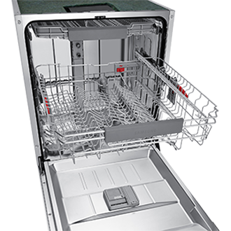 Zmywarka do zabudowy Samsung DW60A8060IB/EO pozwala nam na to, by w niezwykle łatwy sposób dostosowywać wysokość szuflad względem naszych potrzeb.