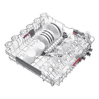 Zmywarka do naczyń 60 Samsung DW60A8060IB/EO jest w stanie ułatwić nam zmywanie dzięki ergonomicznemu wnętrzu, które zmieści nawet naczynia o nieregularnym kształcie.